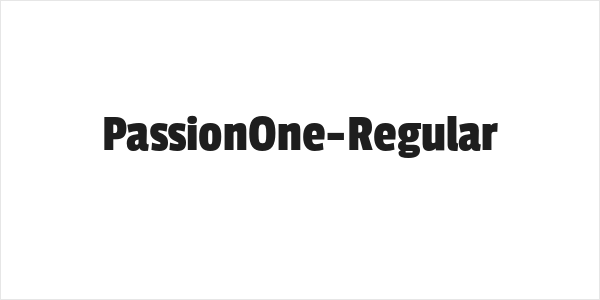 PassionOne-Regular Logo