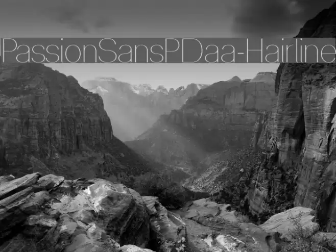 PassionSansPDaa-Hairline Font examples
