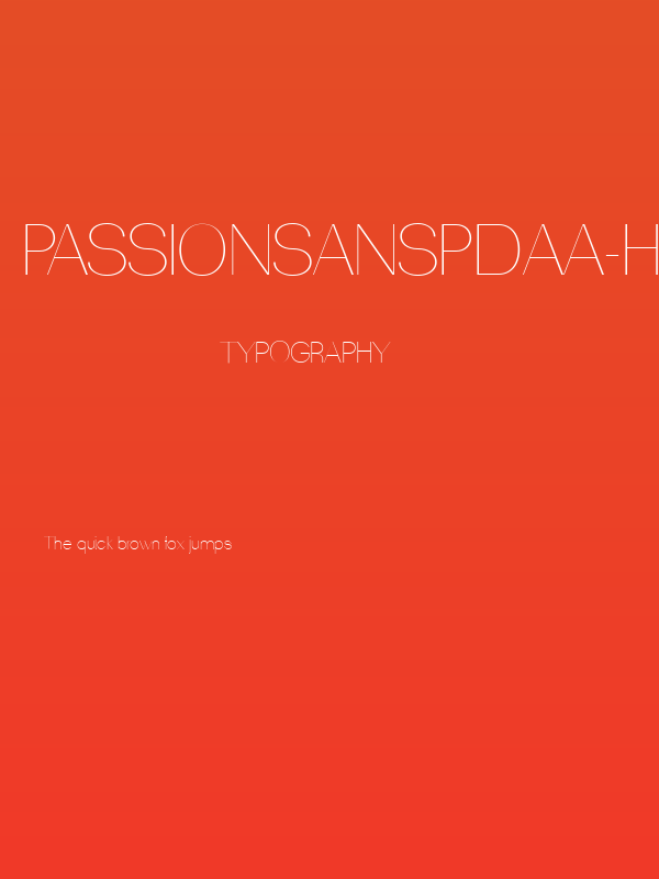 PassionSansPDaa-Hairline Poster