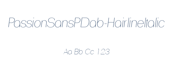 PassionSansPDab-HairlineItalic