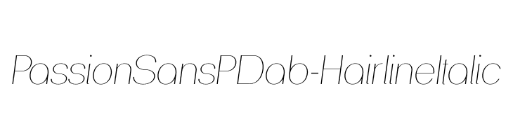 PassionSansPDab-HairlineItalic Font