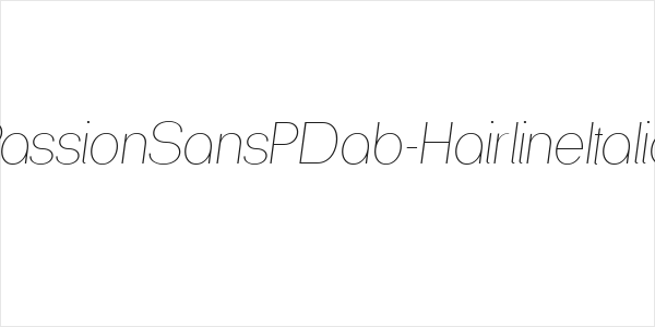 PassionSansPDab-HairlineItalic Logo