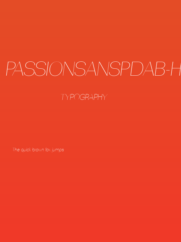 PassionSansPDab-HairlineItalic Poster