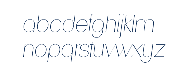 PassionSansPDab-HairlineItalic Lowercase