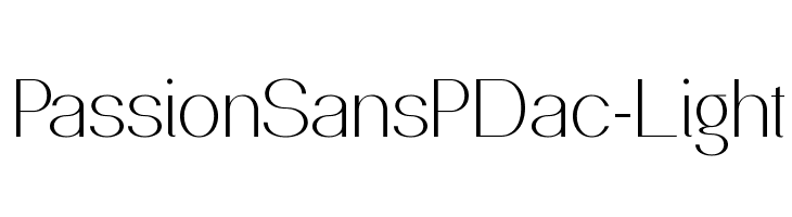 PassionSansPDac-Light Font