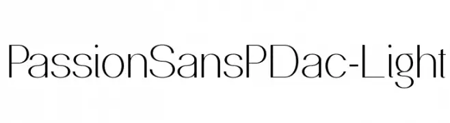 PassionSansPDac-Light  Free Fonts Download