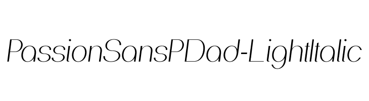 PassionSansPDad-LightItalic  Descarca Fonturi Gratis