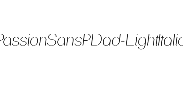 PassionSansPDad-LightItalic Logo