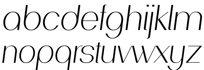 PassionSansPDad-LightItalic Font LOWERCASE