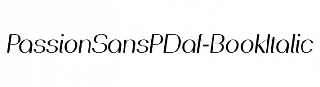 PassionSansPDaf-BookItalic  les polices de caractères gratuit tlcharger