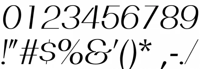 PassionSansPDaf-BookItalic Font OTHER CHARS