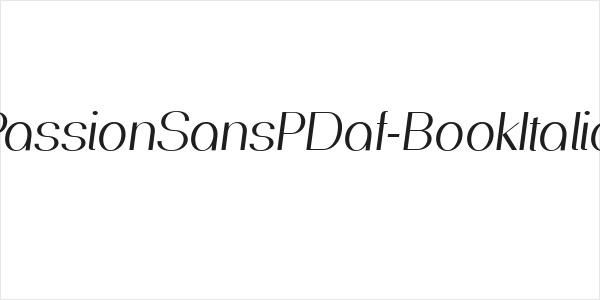 PassionSansPDaf-BookItalic Logo