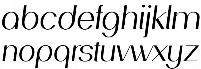 PassionSansPDaf-BookItalic Font LOWERCASE