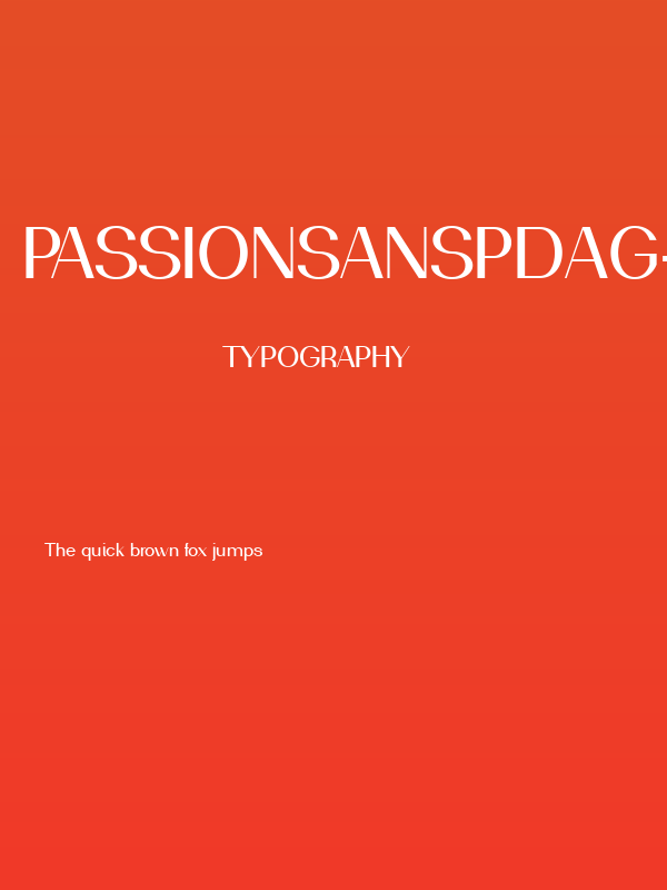 PassionSansPDag-Regular Poster