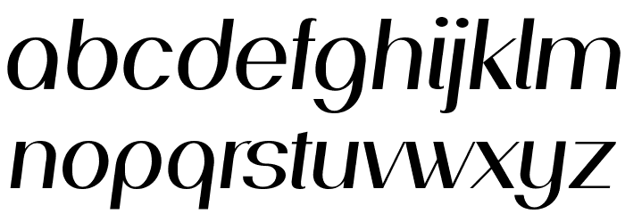 PassionSansPDah-RegularItalic Font LOWERCASE
