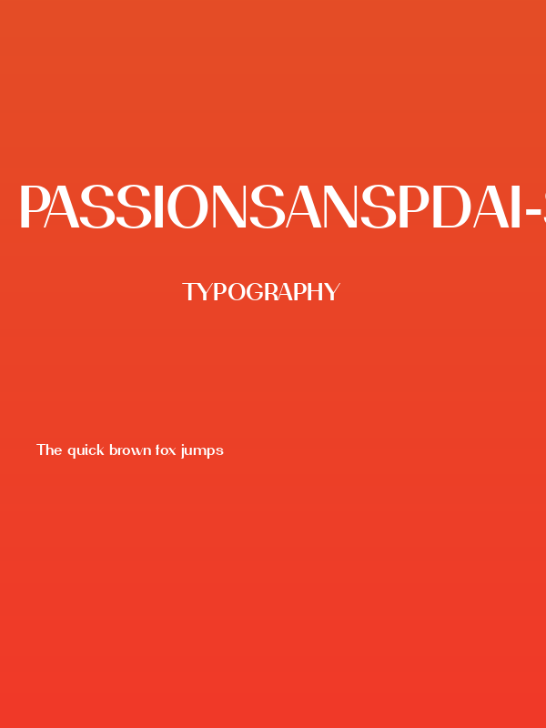 PassionSansPDai-SemiBold Poster