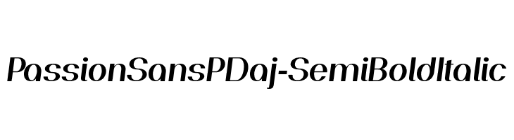 PassionSansPDaj-SemiBoldItalic Font