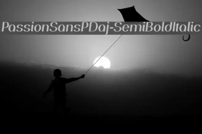 PassionSansPDaj-SemiBoldItalic Font examples