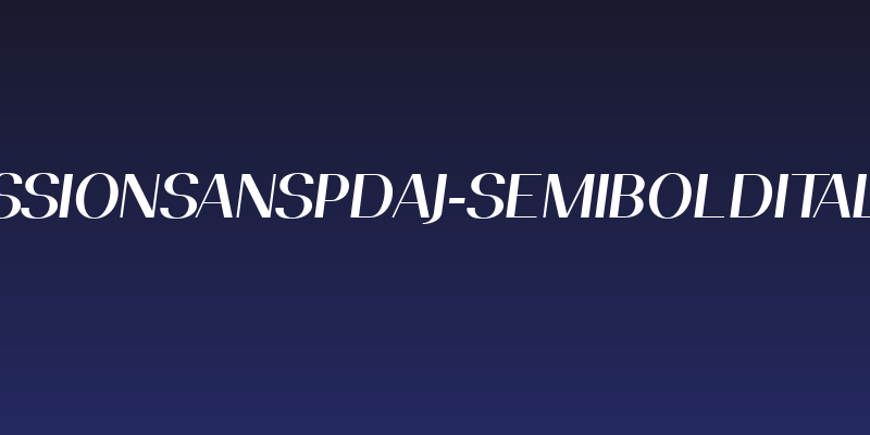 PassionSansPDaj-SemiBoldItalic Social Header