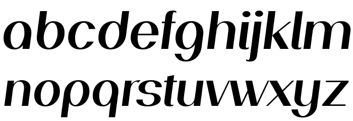 PassionSansPDaj-SemiBoldItalic Font LOWERCASE