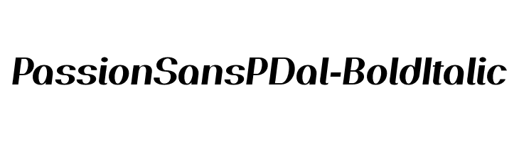 PassionSansPDal-BoldItalic  font caratteri gratis