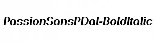 PassionSansPDal-BoldItalic  フリーフォントのダウンロード