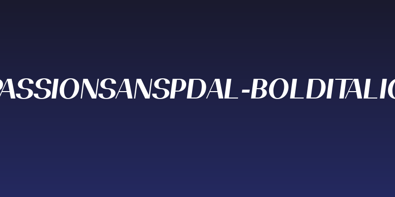 PassionSansPDal-BoldItalic Social Header