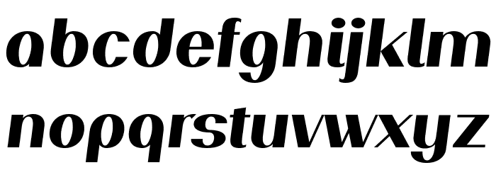 PassionSansPDan-HeavyItalic Font LOWERCASE