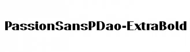 PassionSansPDao-ExtraBold  baixar fontes gratis