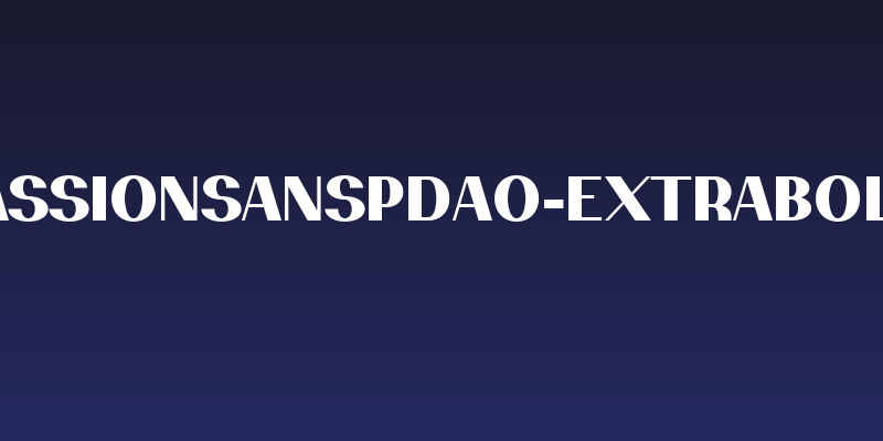 PassionSansPDao-ExtraBold Social Header