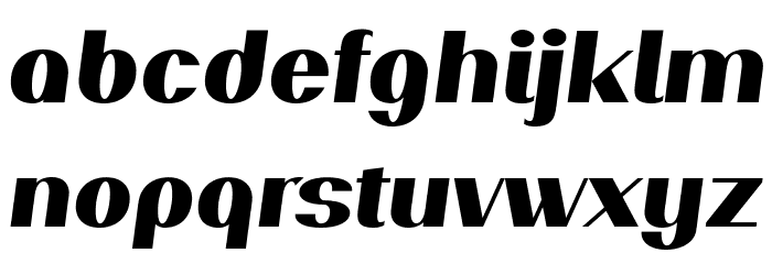 PassionSansPDap-ExtraBoldItalic Font LOWERCASE