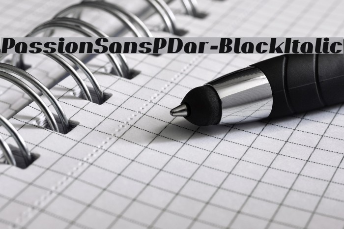 PassionSansPDar-BlackItalic Example 3
