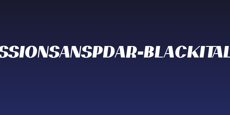PassionSansPDar-BlackItalic Social Header