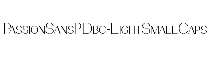 PassionSansPDbc-LightSmallCaps  フリーフォントのダウンロード