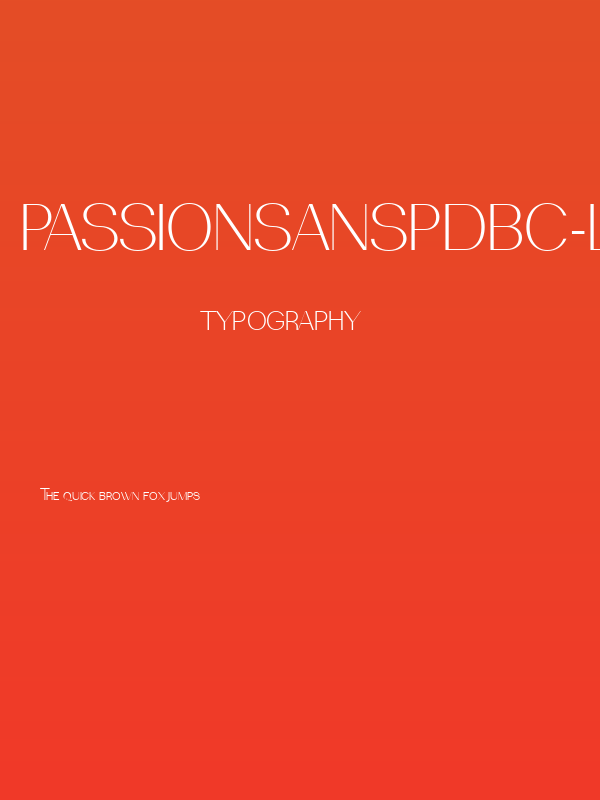 PassionSansPDbc-LightSmallCaps Poster