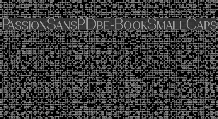 PassionSansPDbe-BookSmallCaps Font examples