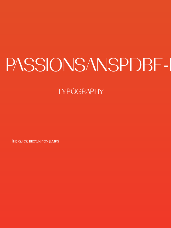 PassionSansPDbe-BookSmallCaps Poster