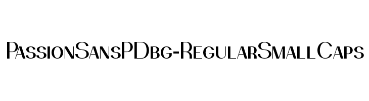 PassionSansPDbg-RegularSmallCaps  免费字体下载