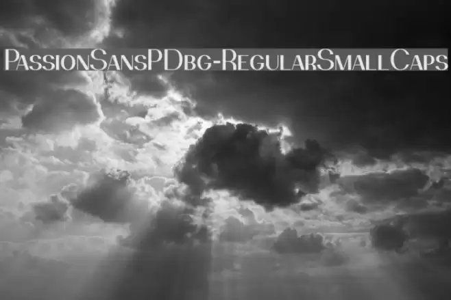 PassionSansPDbg-RegularSmallCaps Шрифта examples