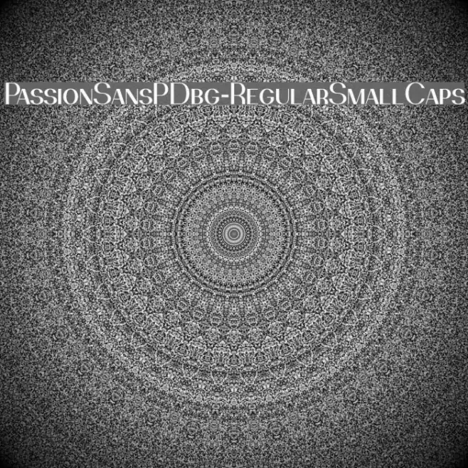 PassionSansPDbg-RegularSmallCaps Шрифта examples