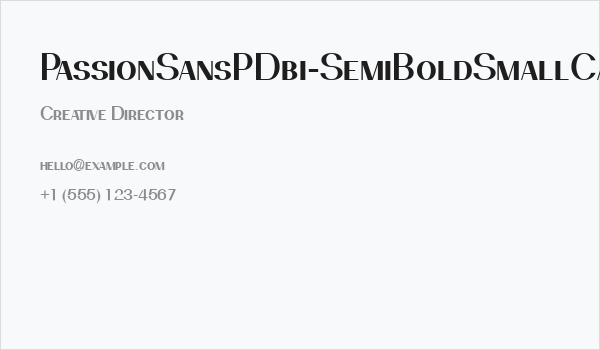 PassionSansPDbi-SemiBoldSmallCaps Business Card