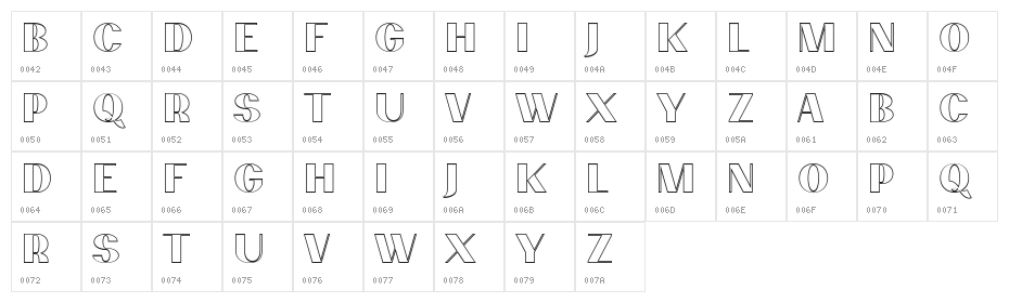 PassionSansPDcb-OutlineHeavy Character Map