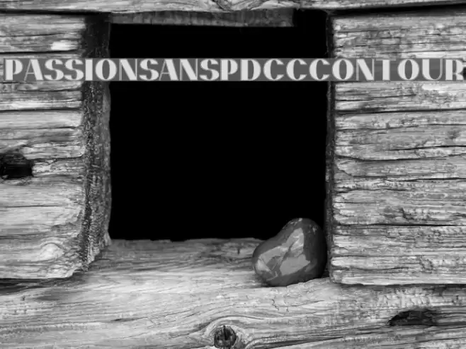 PassionSansPDcc-Contour Font examples