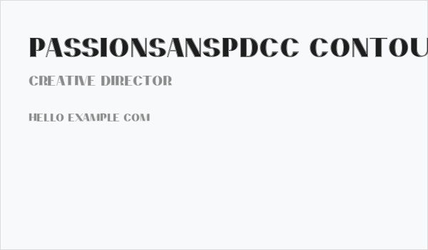 PassionSansPDcc-Contour Business Card