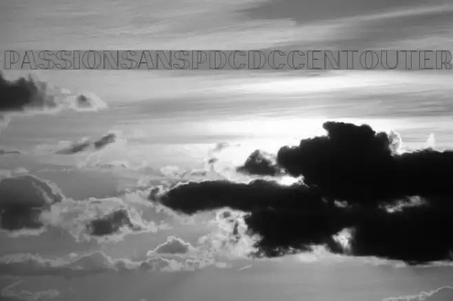 PassionSansPDcd-AccentOuter Font examples