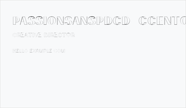 PassionSansPDcd-AccentOuter Business Card