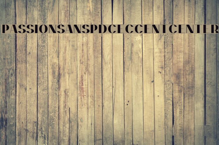 PassionSansPDce-AccentCenter Font examples