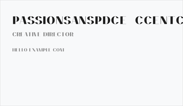 PassionSansPDce-AccentCenter Business Card
