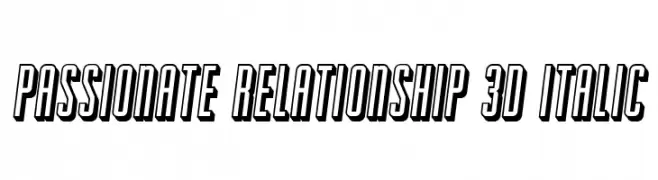 Passionate Relationship 3D Italic  Frei Schriftart Herunterladen