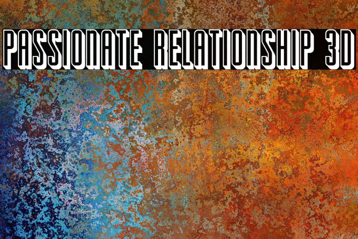 Passionate Relationship 3D Font examples